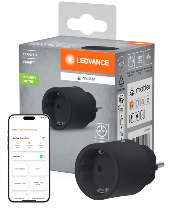 LEDVANCE Αντάπτορας Ρεύματος BLACK  Wi-Fi Smart+ ENERGY METER  4099854295218